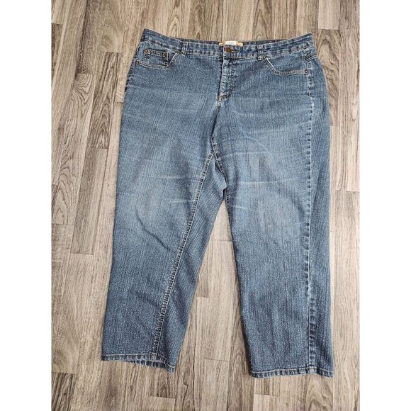 Just My Size JMS Womens Size 20W Short Classic Stretch Denim Blue Jeans - Picture 2 of 13